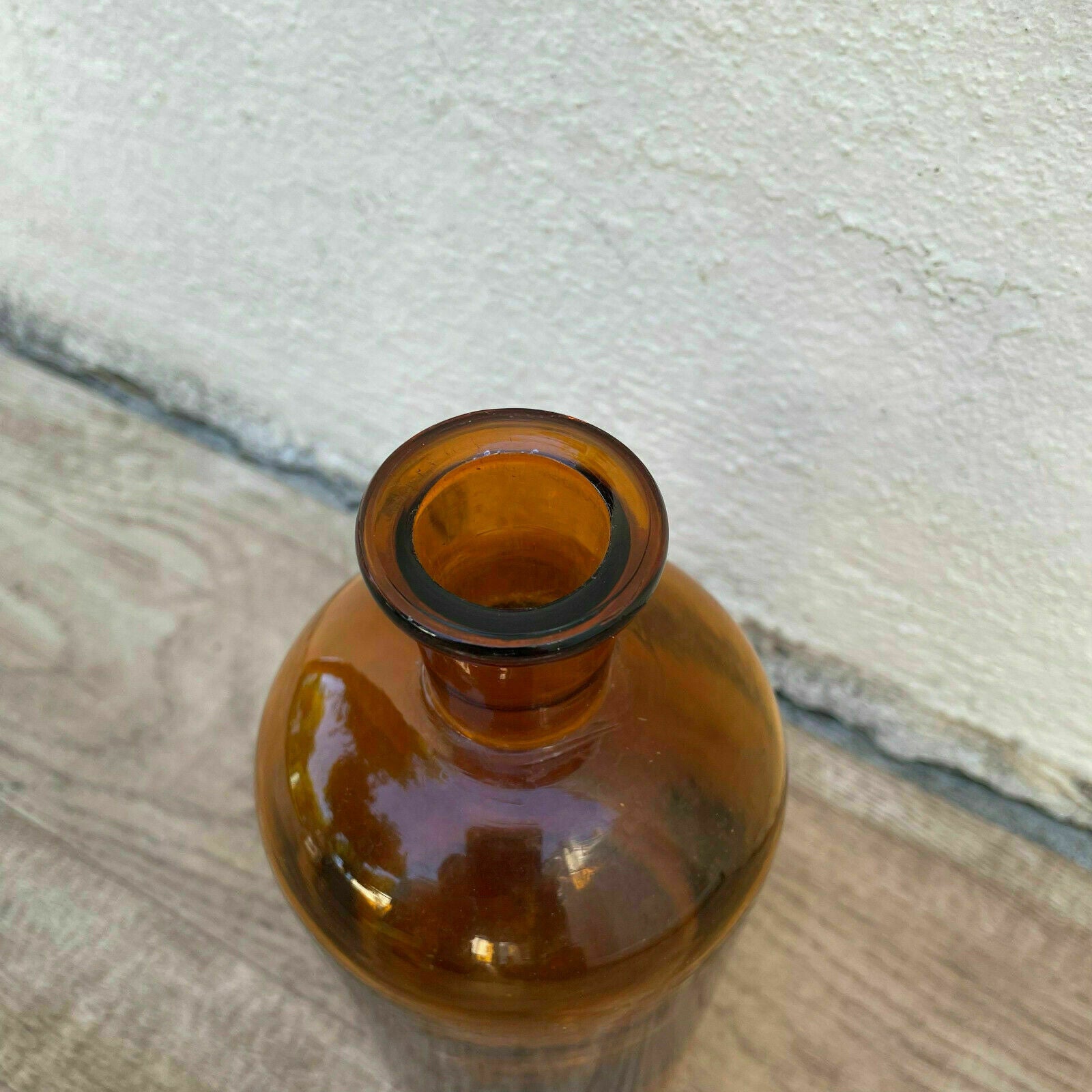 French Hand Blown Antique Apothecary Jar Bottles AMBER 26072128 - Fleamarketfrance