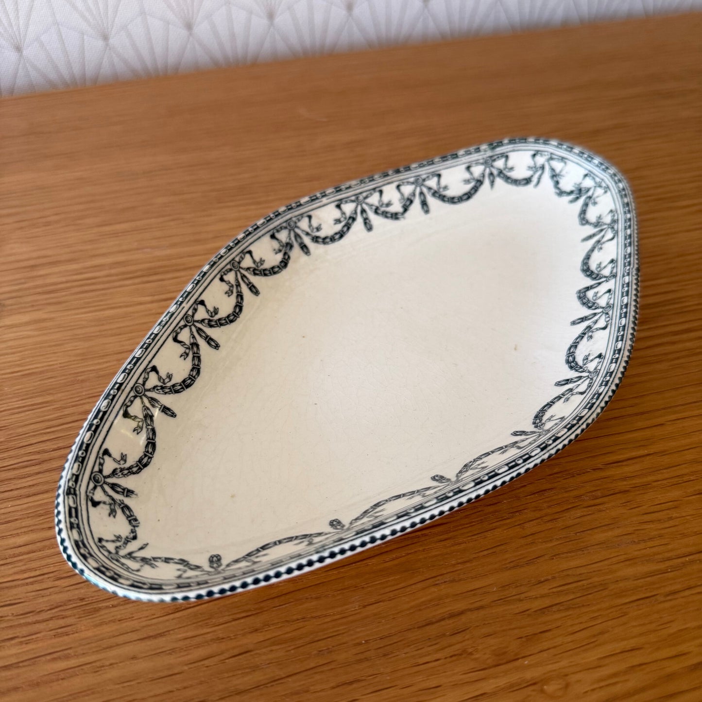 French Ironstone Tray Oval Salins Louis XVI Pattern Vintage 05052512 Fleamarketfrance