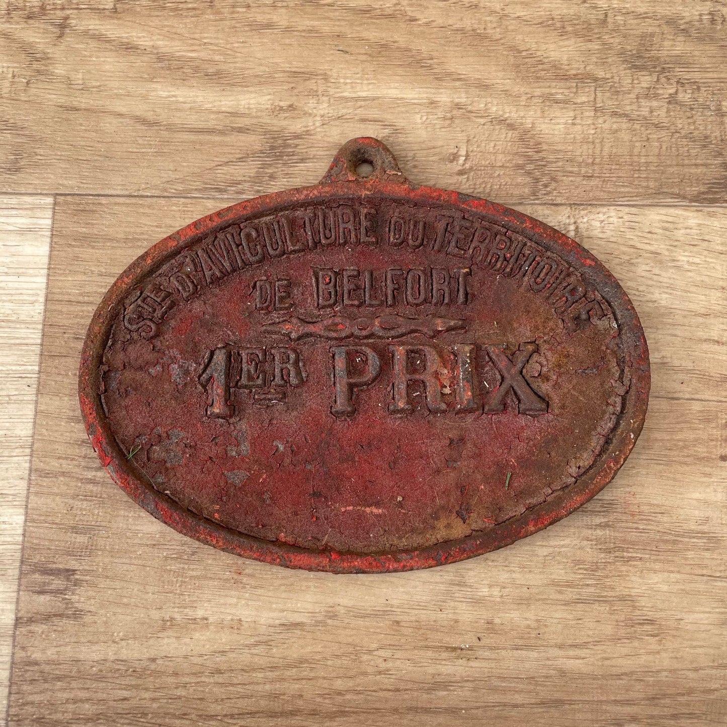 French Agricultural Prize Cast Iron Plaque Belfort Trophy Award 1103253 Fleamarketfrance