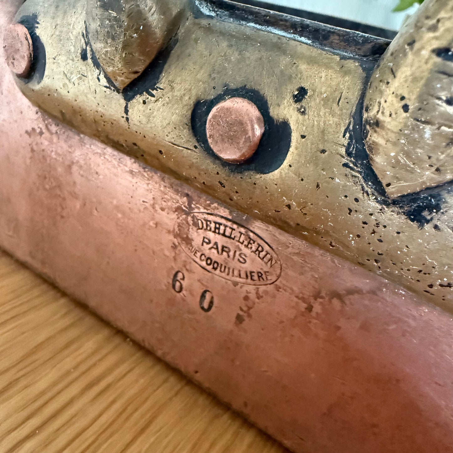 Vintage French Dehillerin Copper Roasting Pan Tin Lined France 29042513