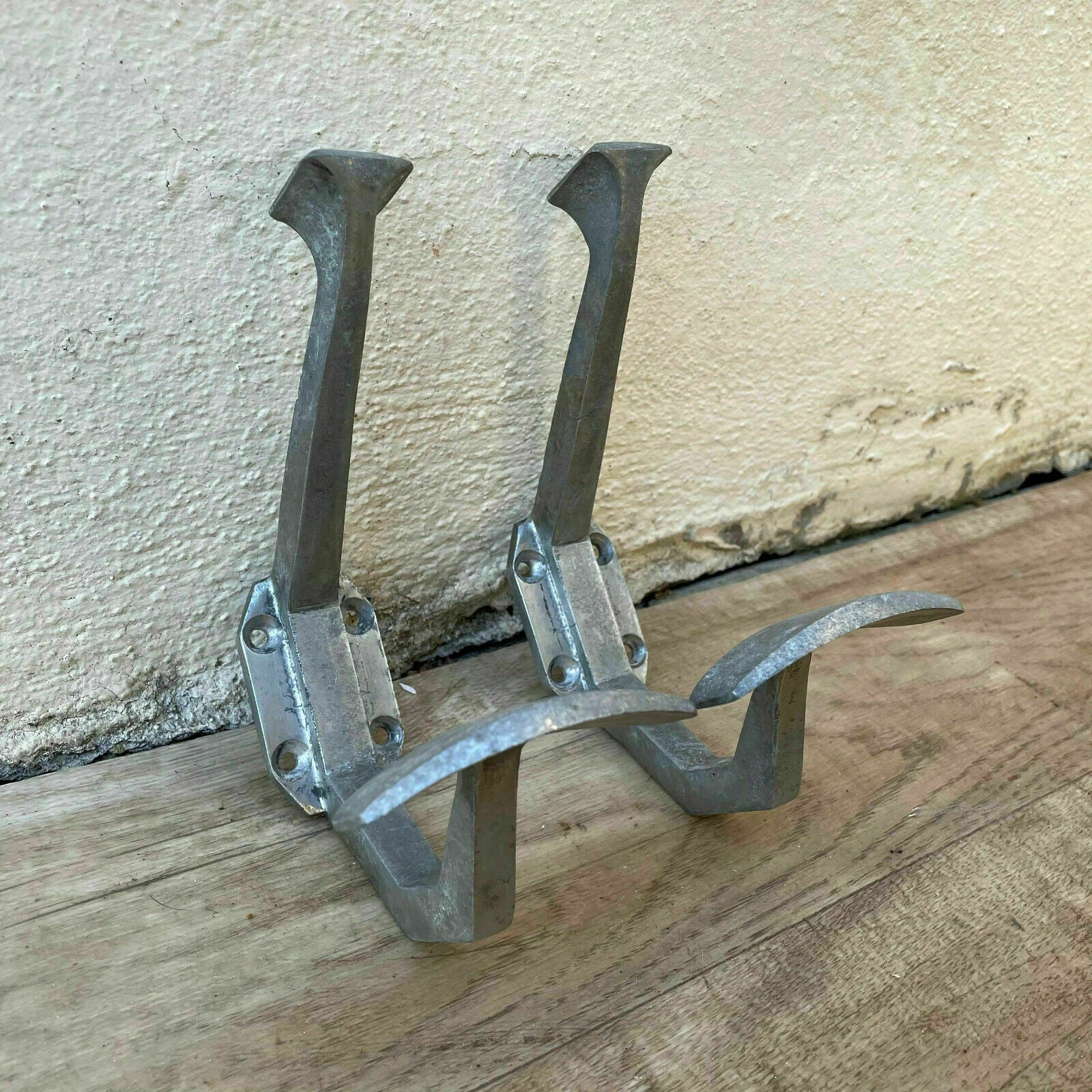 SET OF 2 VINTAGE french portmanteau coat and hat hook very shabby chic 01072118 - Fleamarketfrance