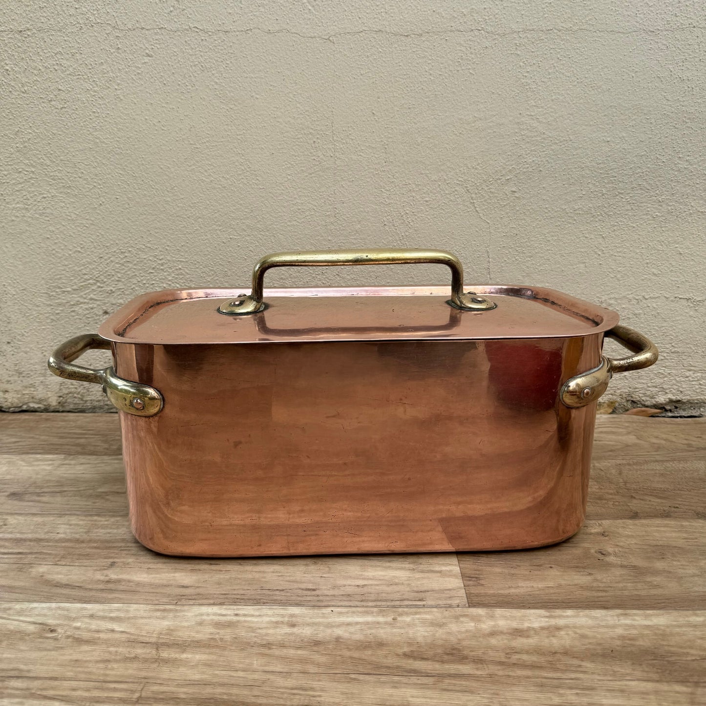 French Copper Daubiere Stock Pot Dovetailed Antique Cookware 15" 3008246 Fleamarketfrance