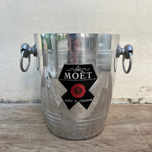 Vintage French Moet Chandon Ice Bucket Champagne Cooler Silver Metal 2906238 Fleamarketfrance