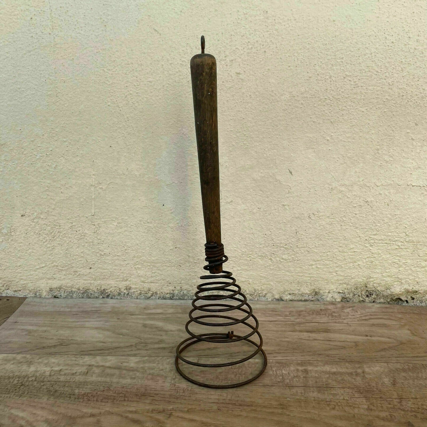 French Wire Whisk Vintage Wooden Handle Kitchen Utensil Whip 02062114 Unbranded