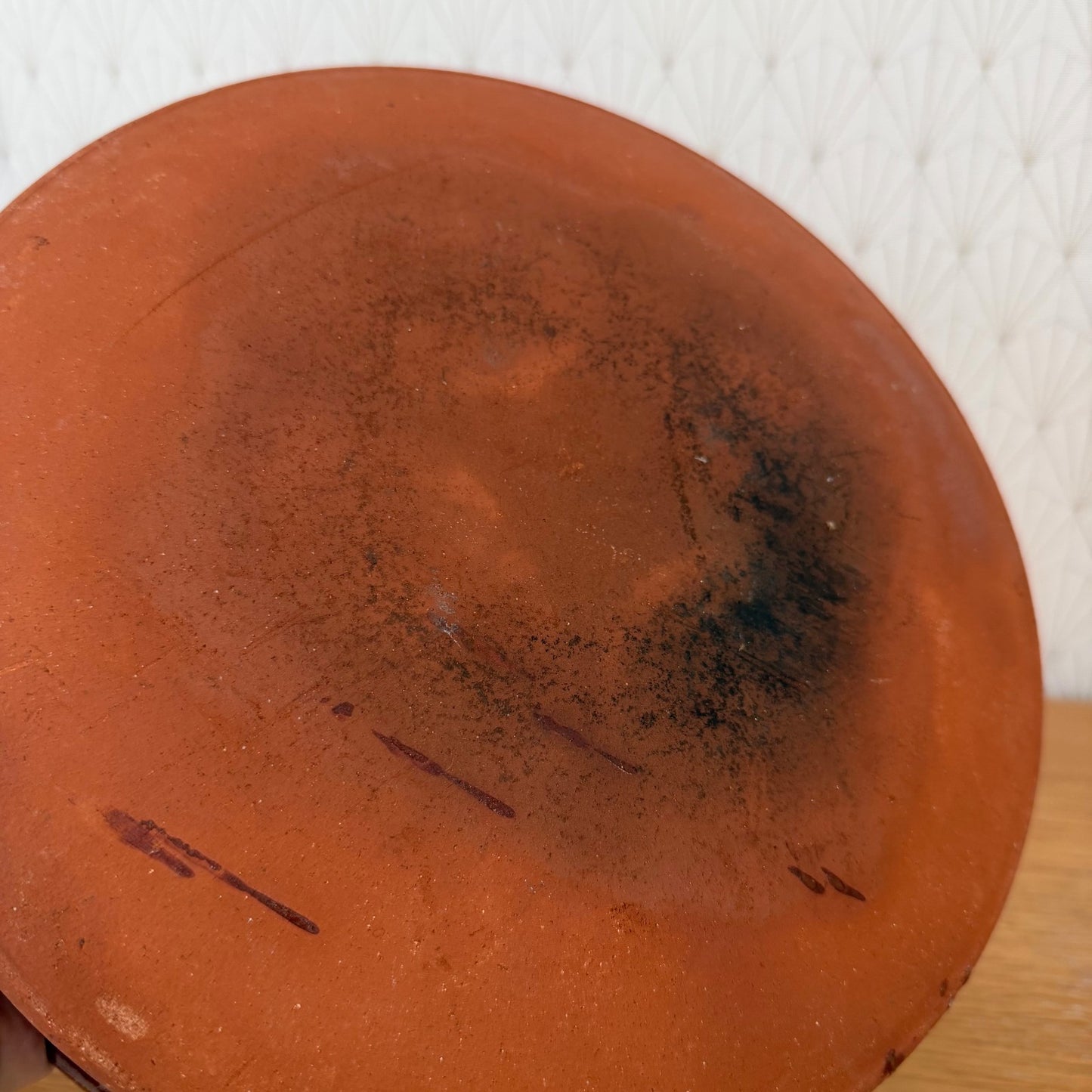 French Terracotta Tian Bowl Provence Vintage Pottery 04092622