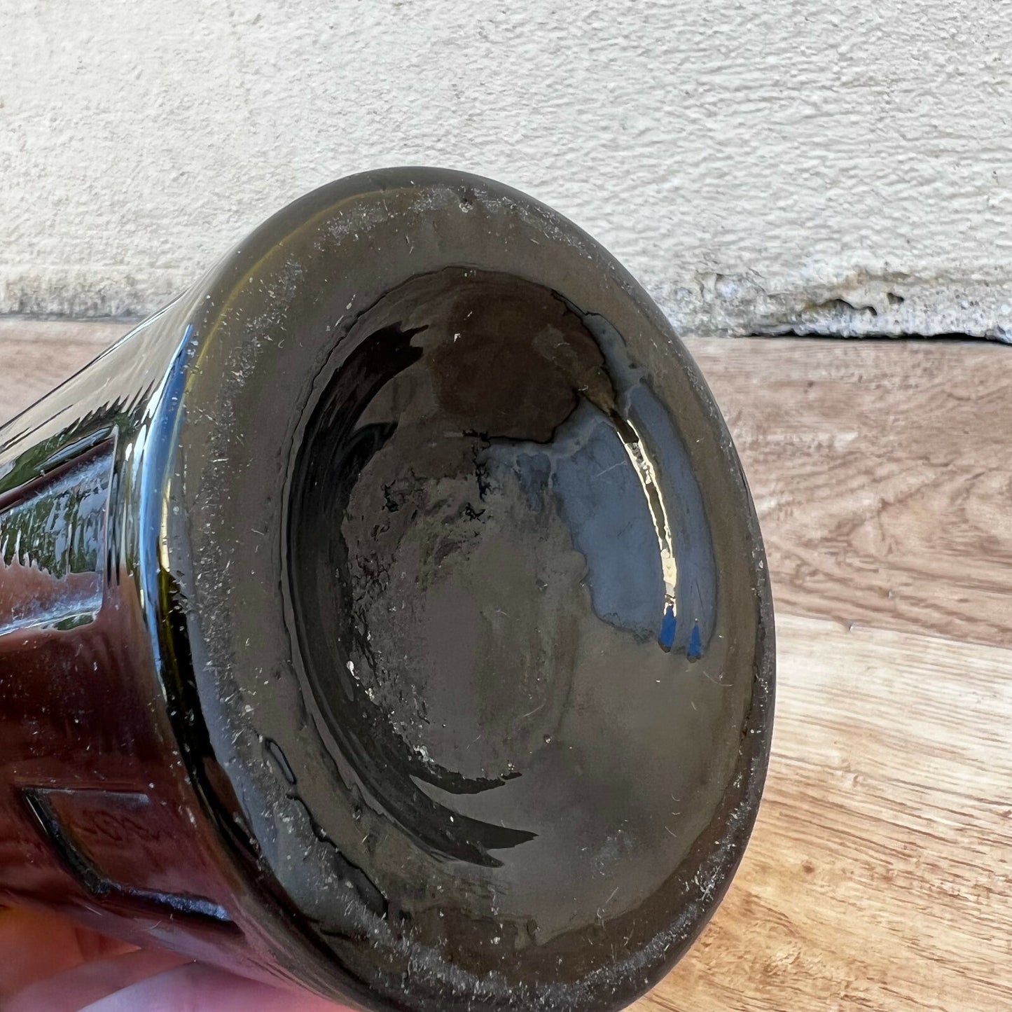 Antique French Glass Bottle Green Paneled Victorian Wine Pastis c1880 10022215 Fleamarketfrance