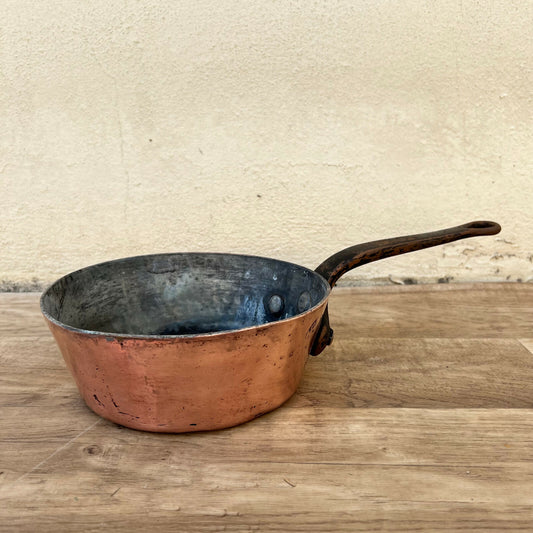 Vintage French Copper Saucepan Tin Lined LEJEUNE PARIS 8" 3.5mm 11052211 Unbranded