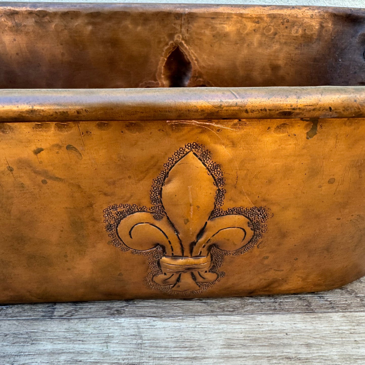 French Copper Fish Kettle Poacher Fleur de Lis Antique Steamer 1404242 Fleamarketfrance