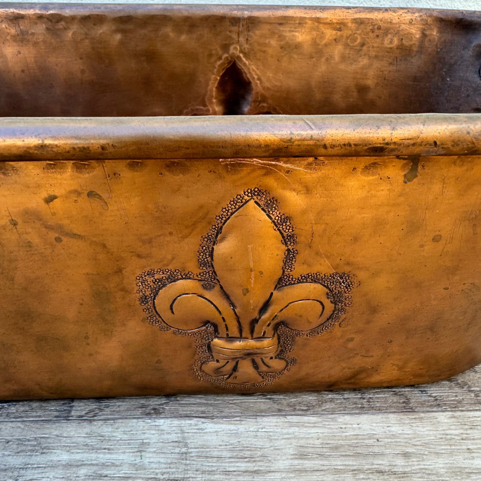 French Copper Fish Kettle Poacher Fleur de Lis Antique Steamer 1404242 Fleamarketfrance