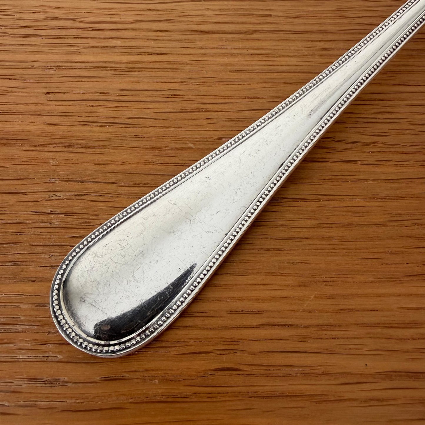 CHRISTOFLE France Pearl Silver-Plated Soup Ladle Beaded 2607262 Christofle