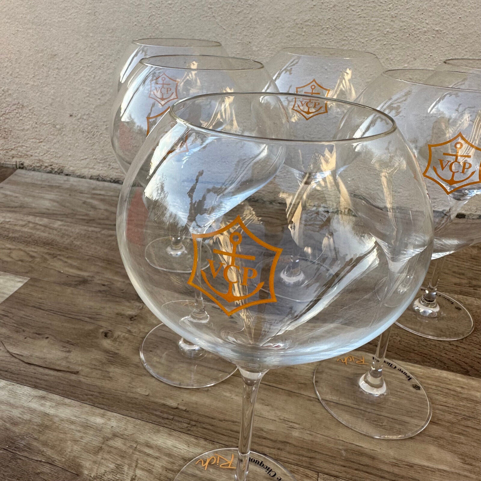 6 x Veuve Cliquot Clicquot Rich Orange Glasses Flutes Cup Ice 1403232 - Fleamarketfrance