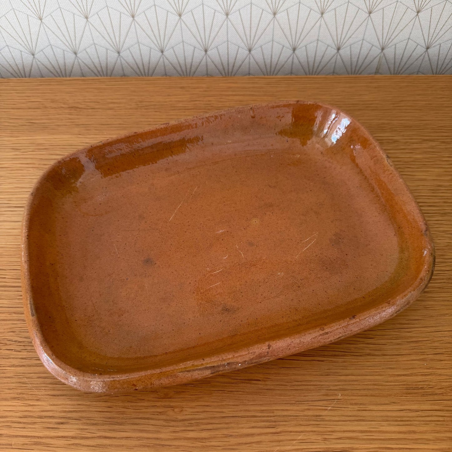 Vallauris Terracotta Gratin Dish French Pottery Bakeware 12.5" 1302264 Fleamarketfrance
