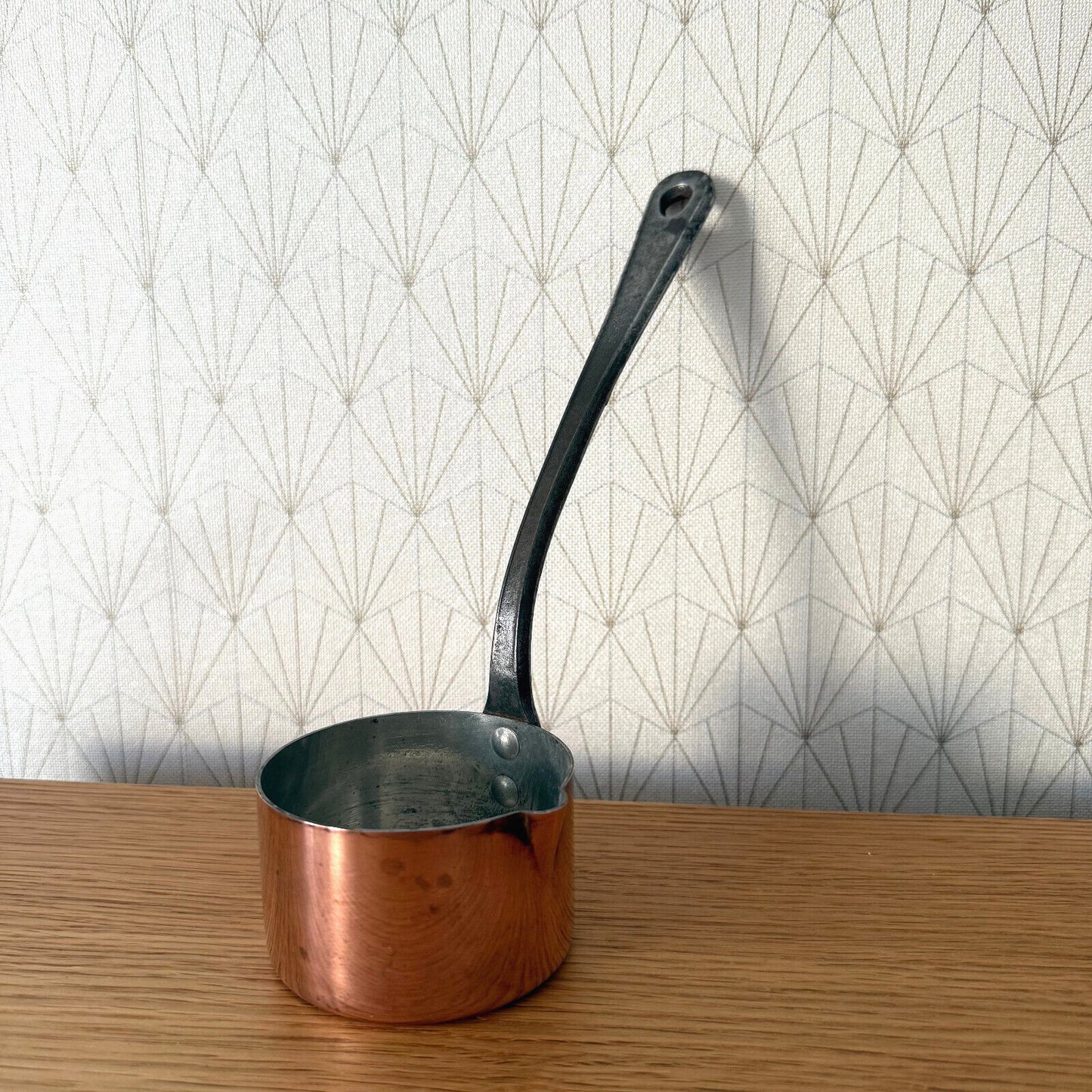 Vintage french copper pan sauce pan made in france Villedieu 03042510