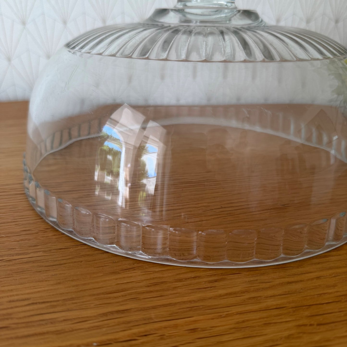 French Glass Cloche Dome Bell Cheese Cover Display Jar Vintage 2805268 Unbranded
