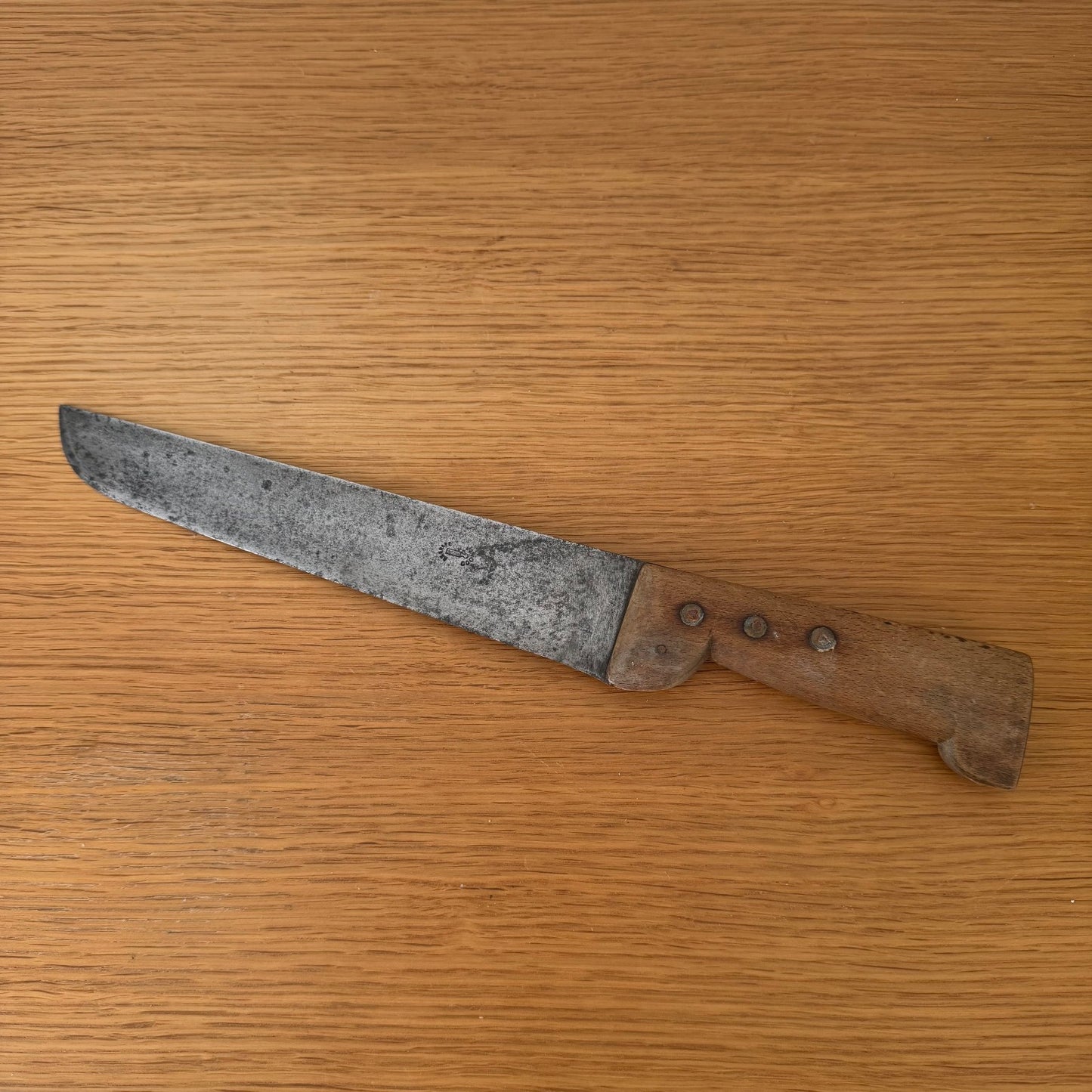 French Vintage Butcher Knife Bargoin Carbon Steel 16" Blade 10" 10062614