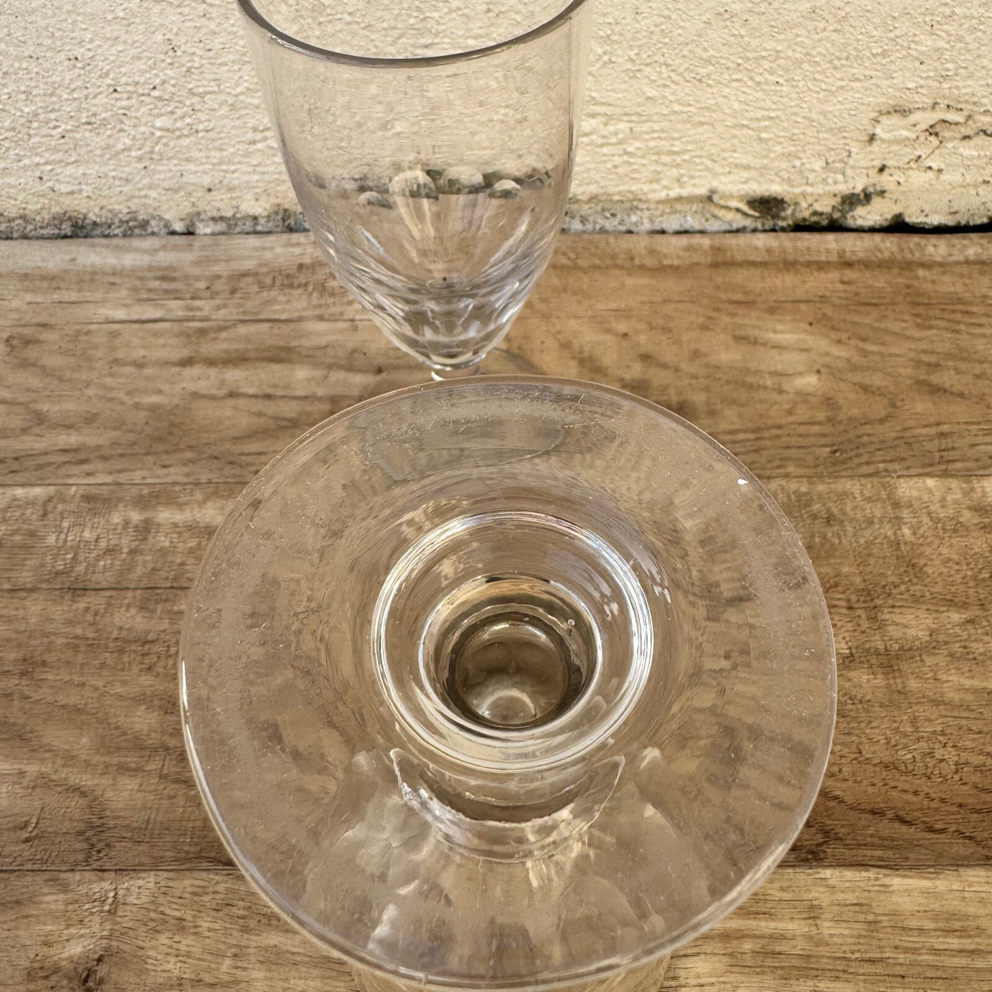 French Absinthe Glasses Vintage Aperitif Cut Crystal Set of 2 31012312 Unbranded
