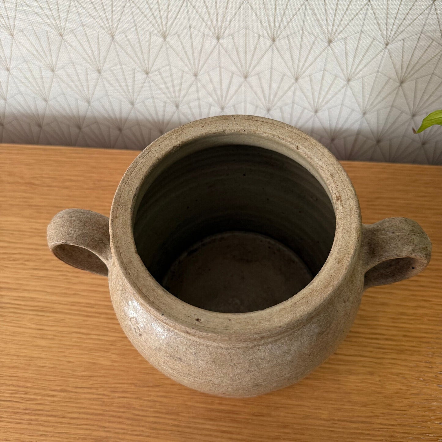 HANDMADE GLAZED STONEWARE ANTIQUE FRENCH CONFIT POT 2502255 Unmarked