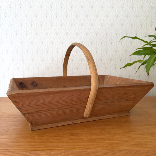 French Wooden Basket market fruits Mushrooms Vintage Wineyard 0810259