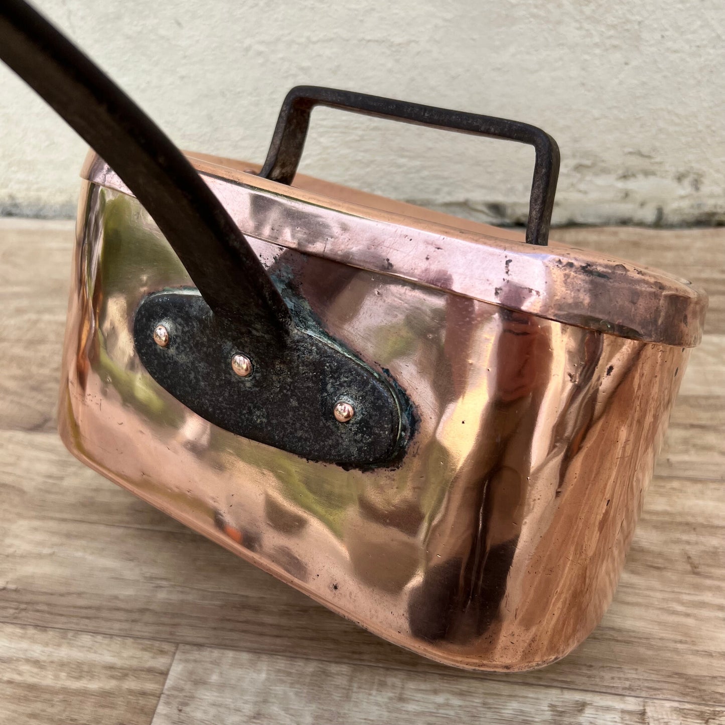 French Copper Daubiere Dovetailed Roasting Pot Vintage Cookware 27052215 Fleamarketfrance
