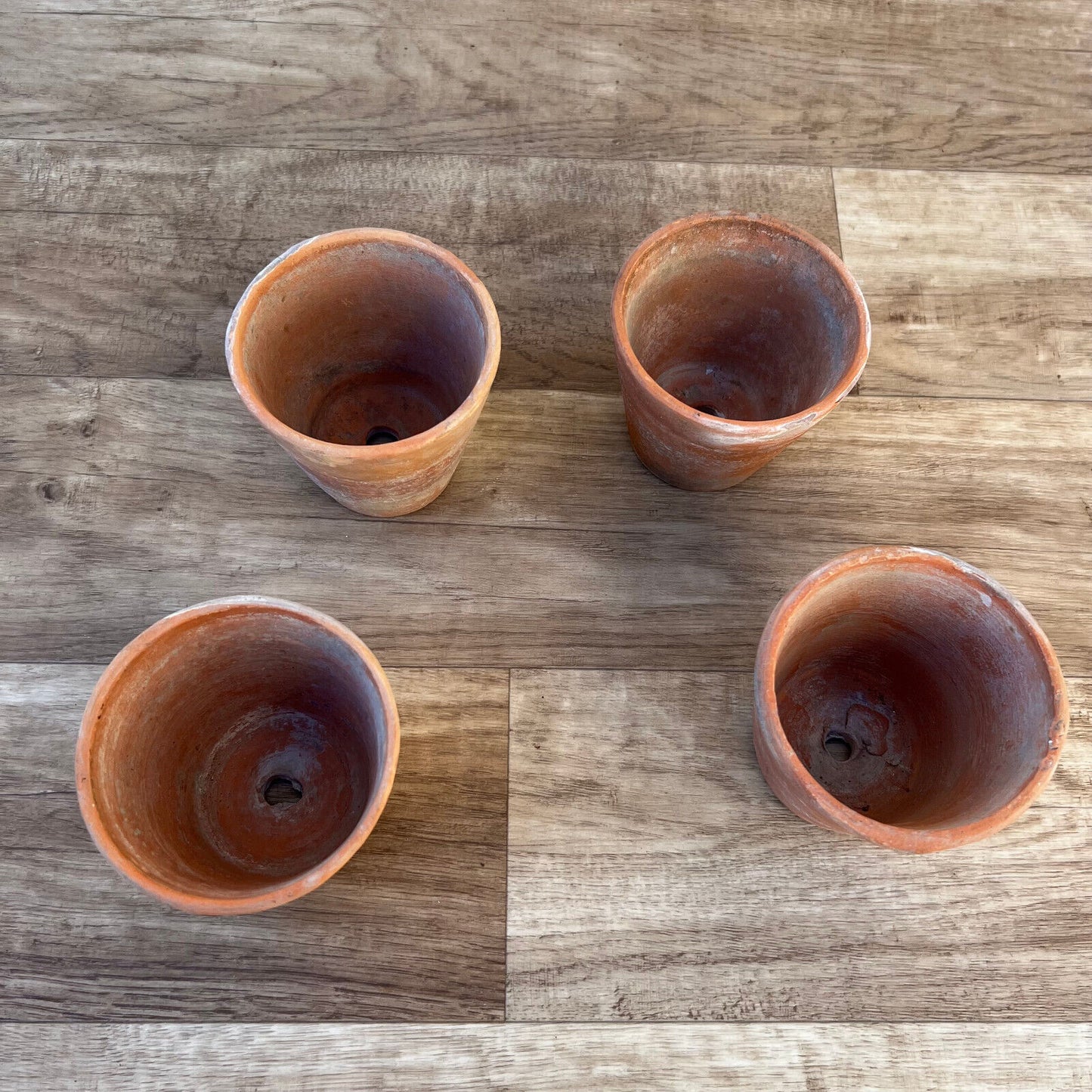 Vintage french Lot of 4 terracotta pots planter 10122214 - Fleamarketfrance