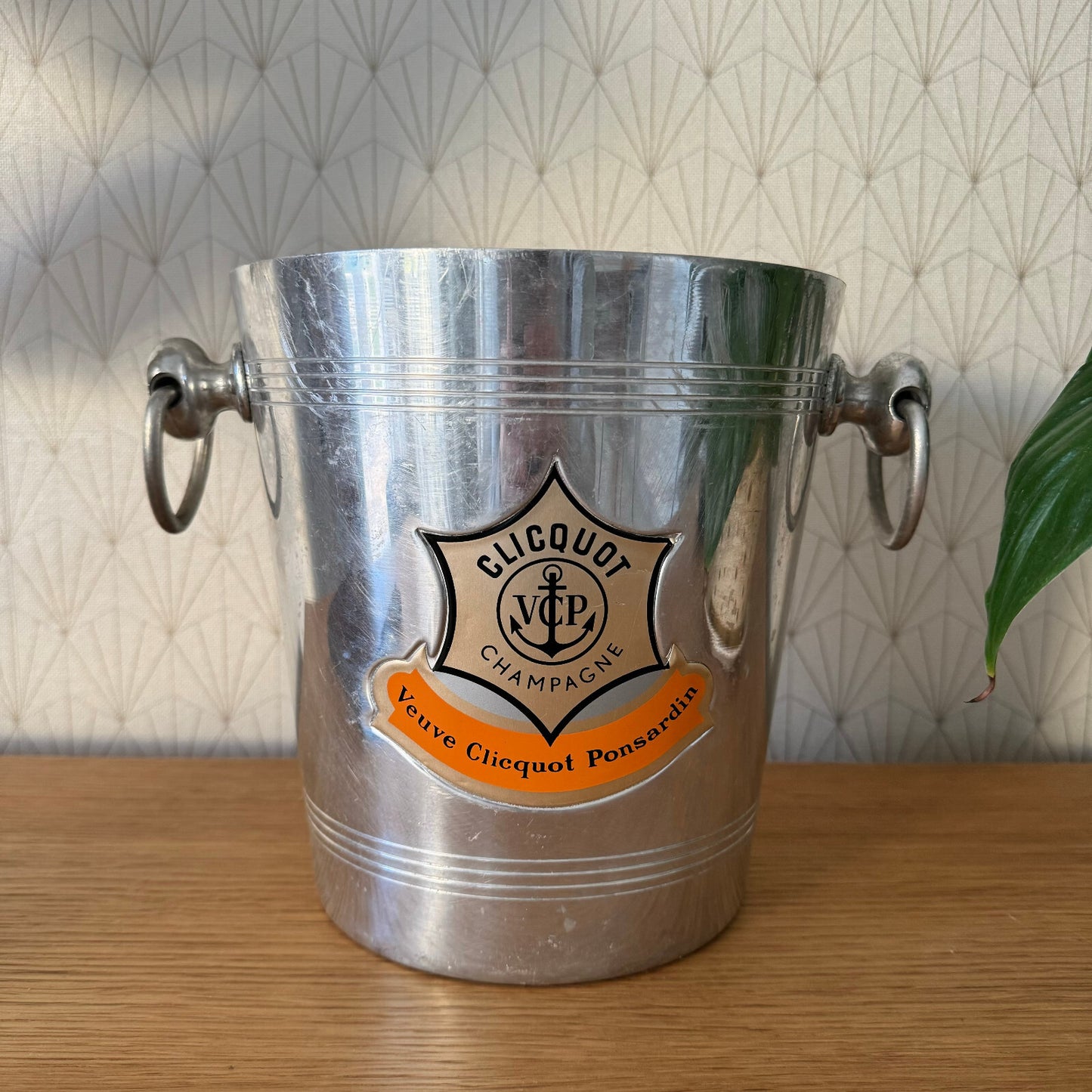 Vintage Veuve Clicquot Champagne Bucket Ice Cooler French Silver 0708241 Veuve Clicquot