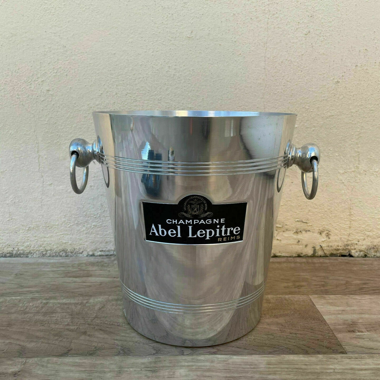 Vintage French Champagne Bucket Abel Lepitre Chrome Ice Cooler 9.5" 0404223 Fleamarketfrance