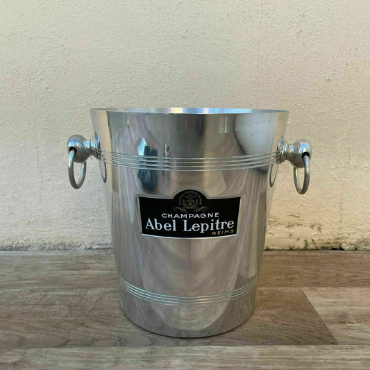 Vintage French Champagne Bucket Abel Lepitre Chrome Ice Cooler 9.5" 0404223 Fleamarketfrance