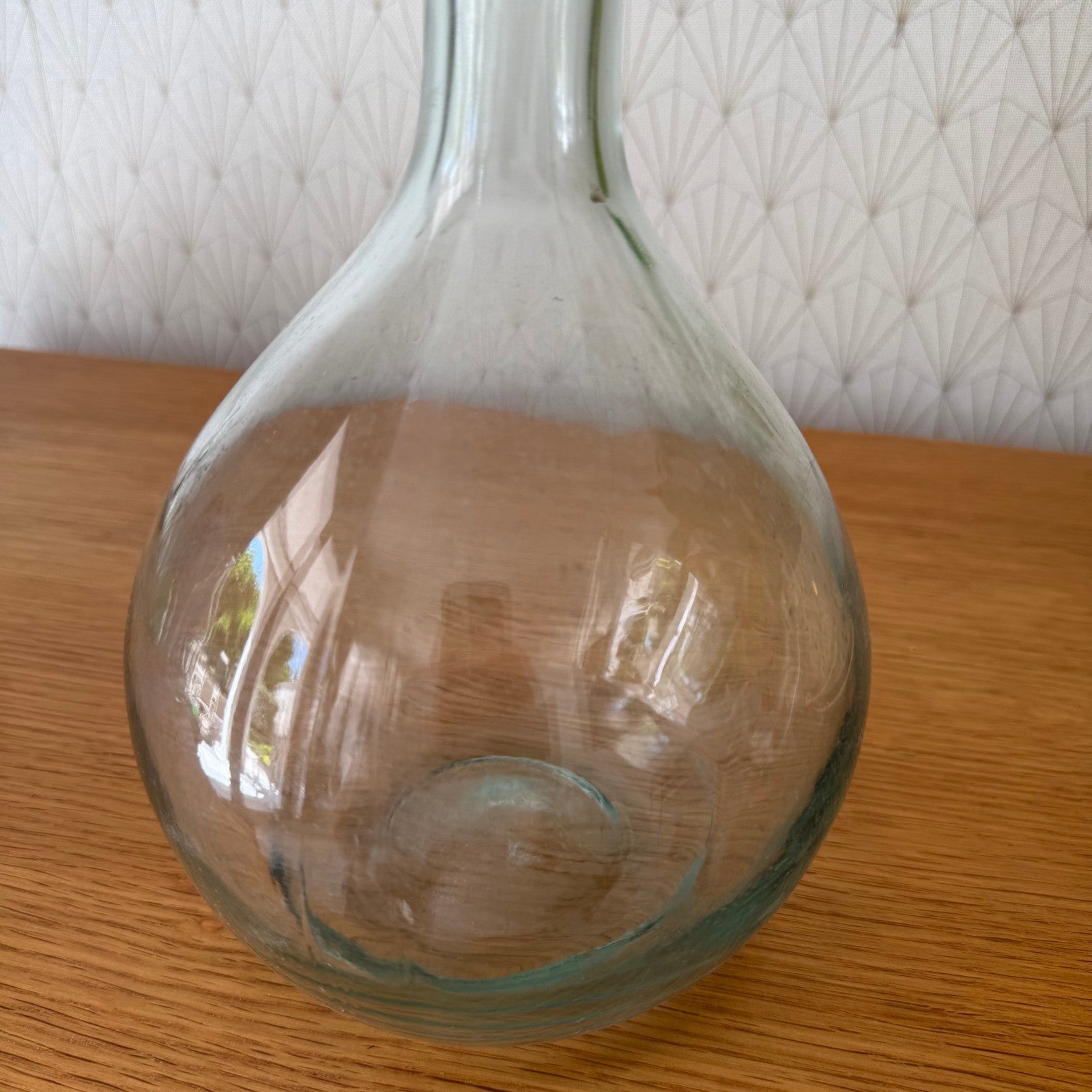 Old French clear glass Dame Jeanne Demi John Bottle bonbonne 1907258 Fleamarketfrance