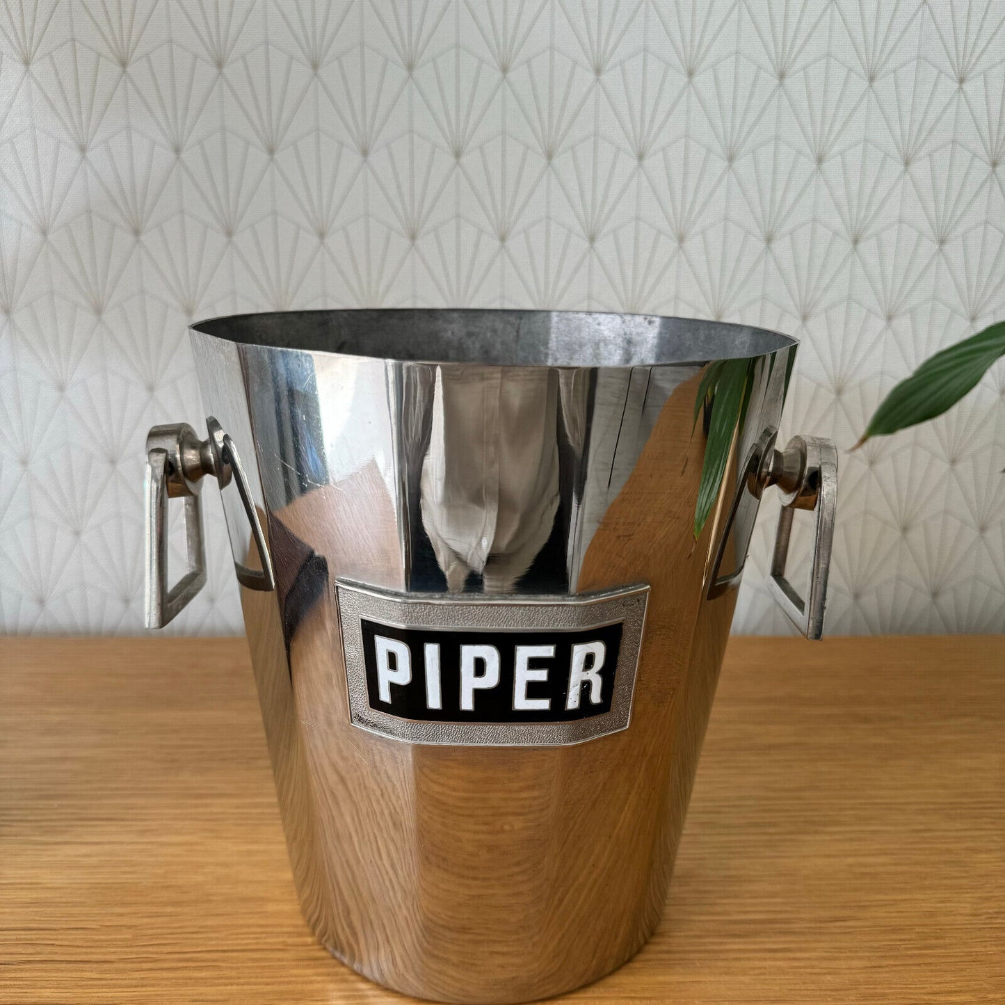 Vintage French Champagne Silverplate Ice Bucket Cooler PIPER 0808244 - Fleamarketfrance