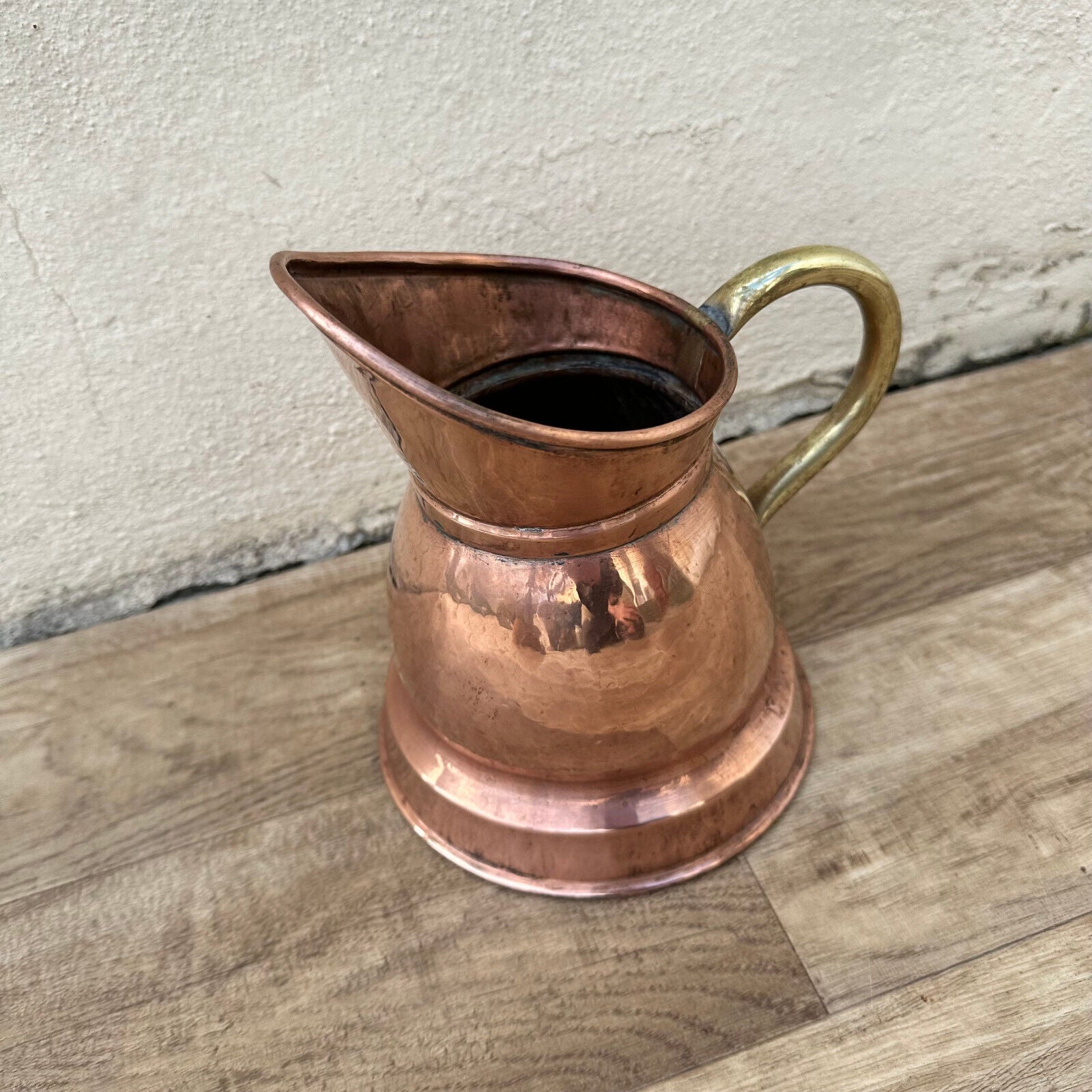 Vintage French wine cider water Pitcher Copper dovetailed 1209245 - Fleamarketfrance