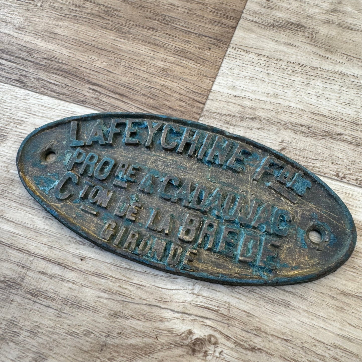 French Vintage Agricultural Sign Metal Plaque Lafeychine Gironde 1904197 Fleamarketfrance