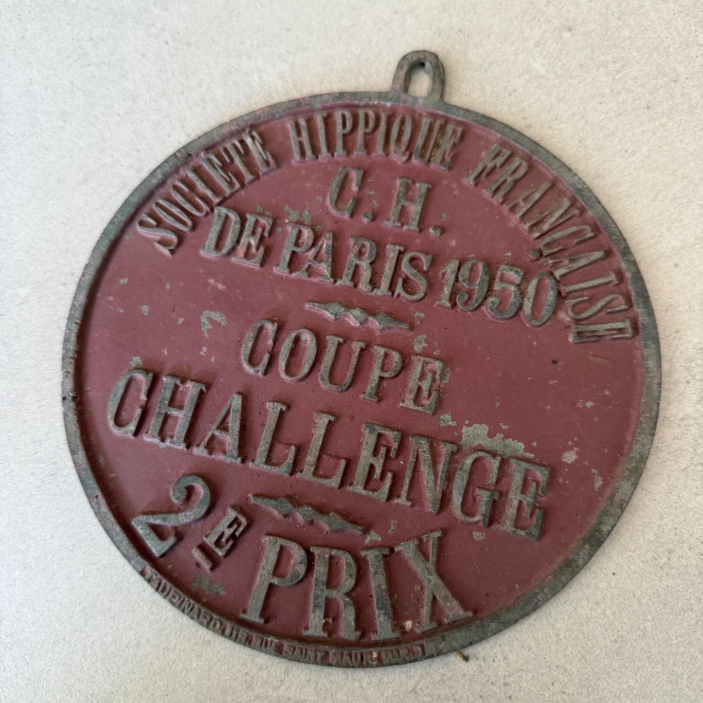French Horse Trophy Medal 1950 Paris Agricultural Prize Challenge 08022615 Fleamarketfrance