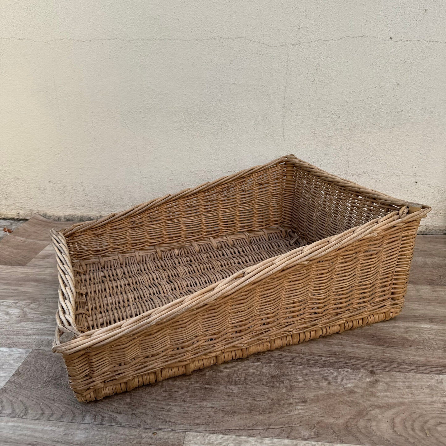 French Wicker Basket Vintage rattan bakery display bread 03092414 - Fleamarketfrance