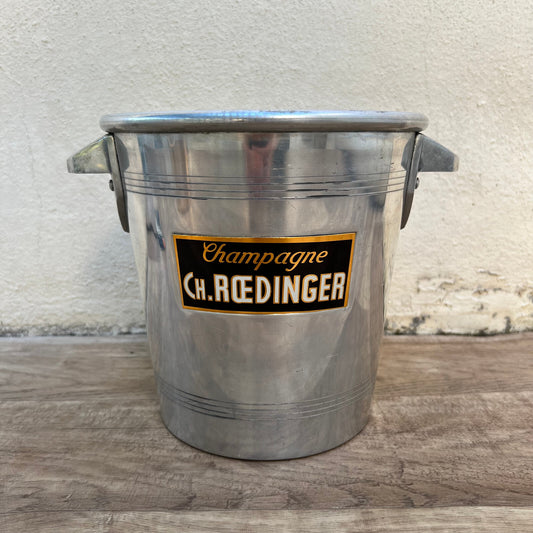 French Vintage Champagne Bucket CH.ROEDINGER Aluminum Ice Cooler 2906233 Fleamarketfrance