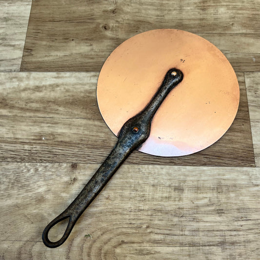 French Copper Pan Lid Cast Iron Handle Vintage Saucepan Cover 7" 08082214 Cuisine