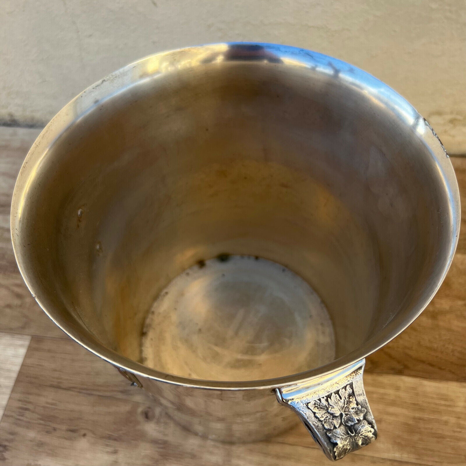 Vintage French Champagne Silverplate Ice Bucket Cooler RARE GOULET 0902229 - Fleamarketfrance