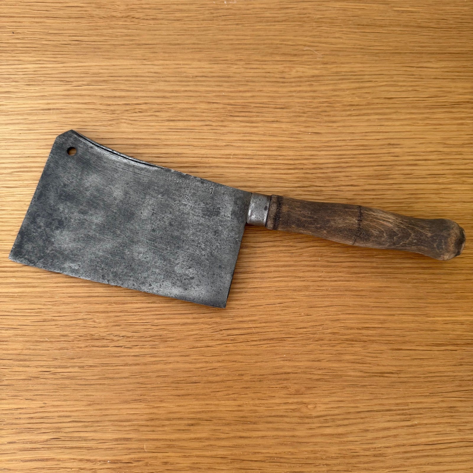French Vintage Butcher Cleaver Revollier Kitchen Knife 12 1/4" 3008258 Unbranded