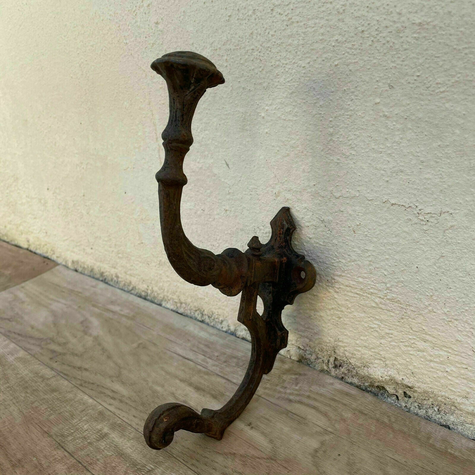 Antique French Wall Hook Swivel Coat Hanger Ornate Metal Bronze 02062113 Unbranded