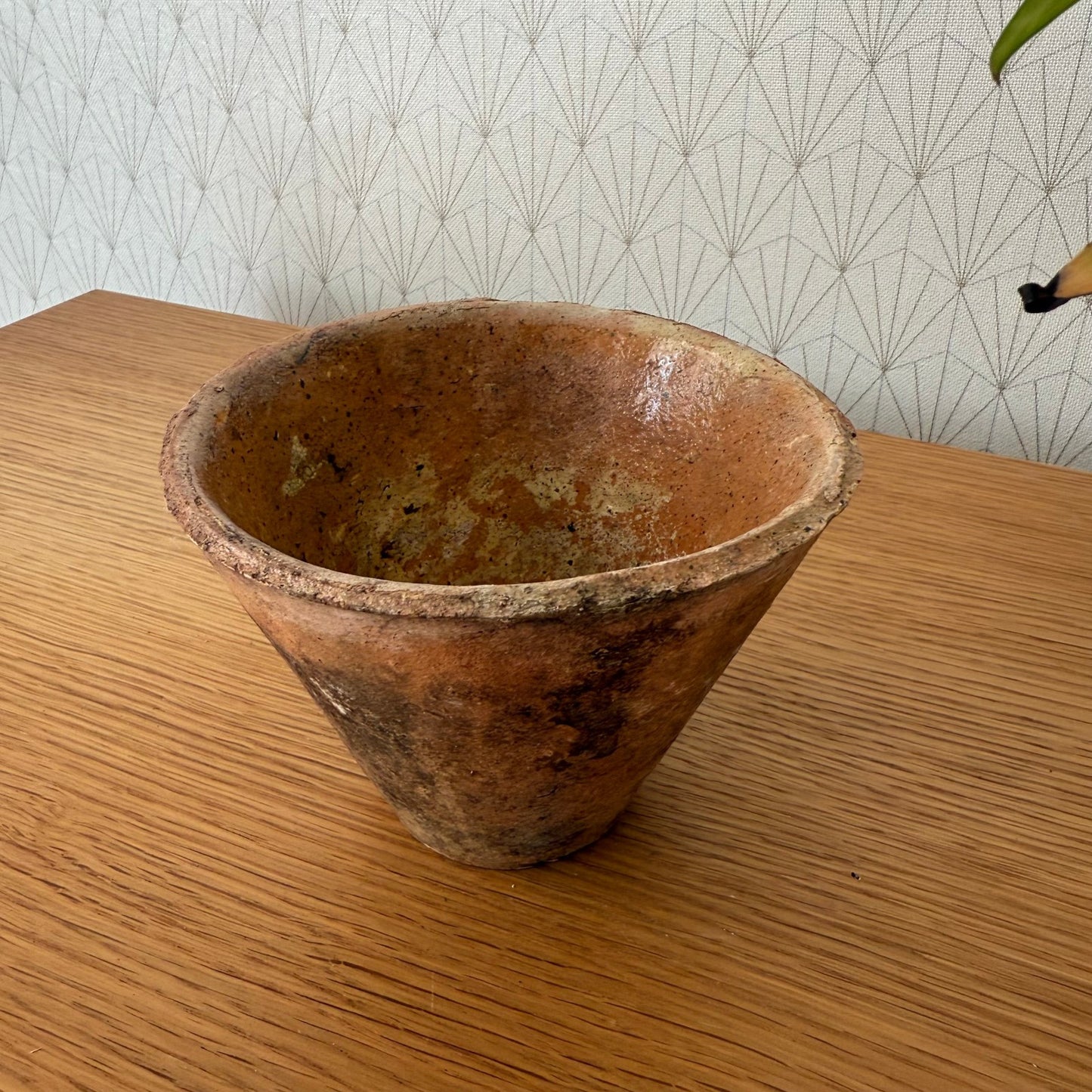 Antique French Resin Collection Pot Ceramic Tree Sap Glazed Rustic 0211259 Unbranded