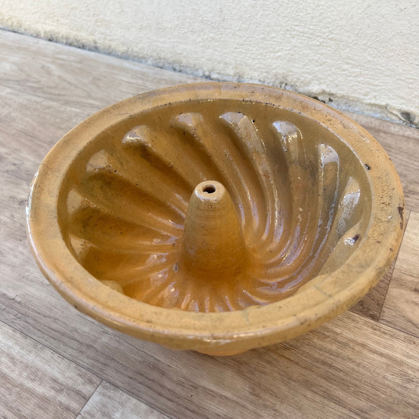 Antique French Stoneware Bundt Mold Kugelhopf Baking Pan Pottery 2509227 Fleamarketfrance
