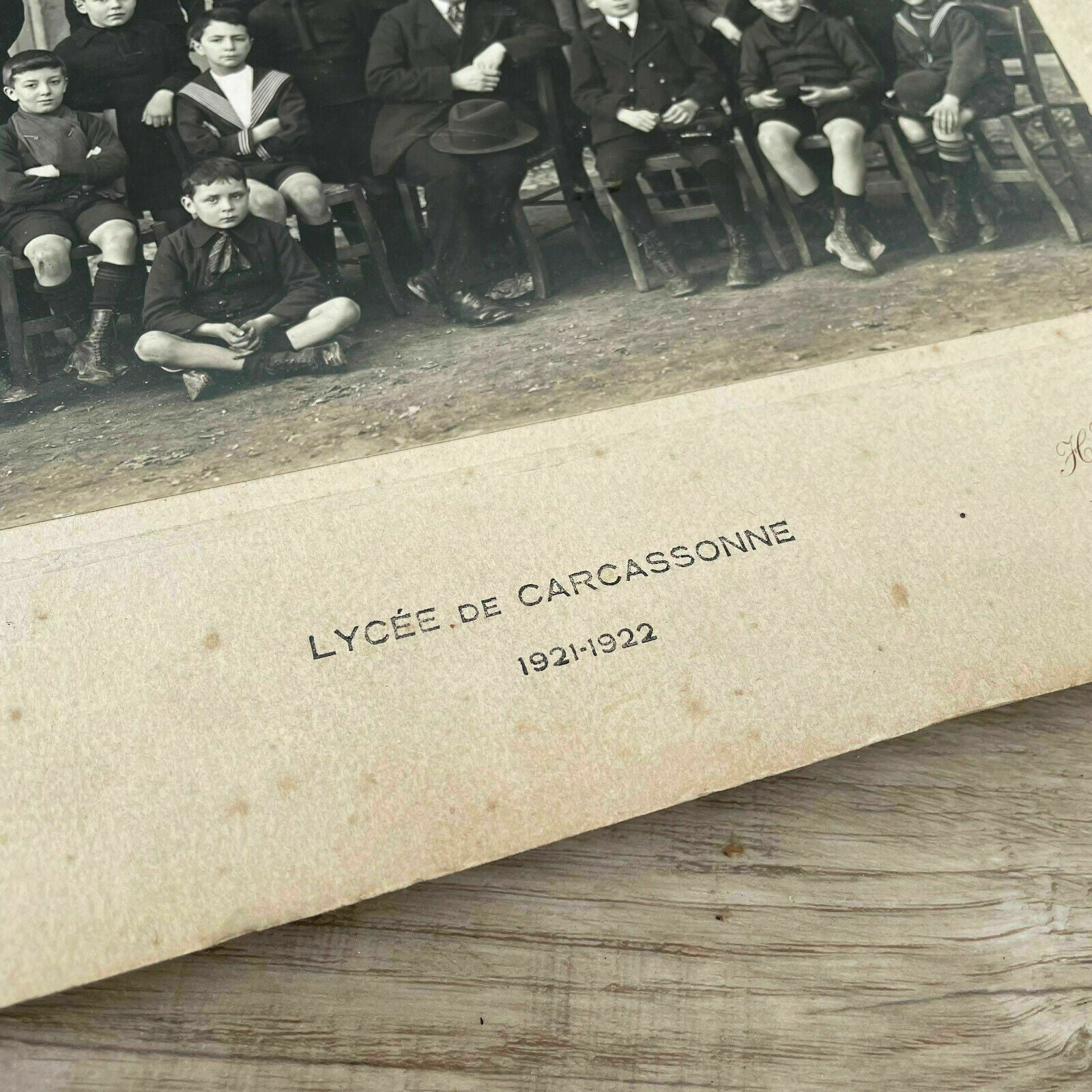 French School Photo Vintage Class Picture Lycee Carcassonne 1922 15022122 Fleamarketfrance