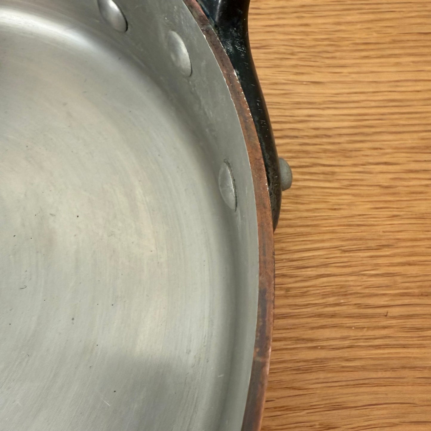 HEAVY 3mm 4.6kg FRENCH Sauteuse pan culinair French COPPER VILLEDIEU 0809256