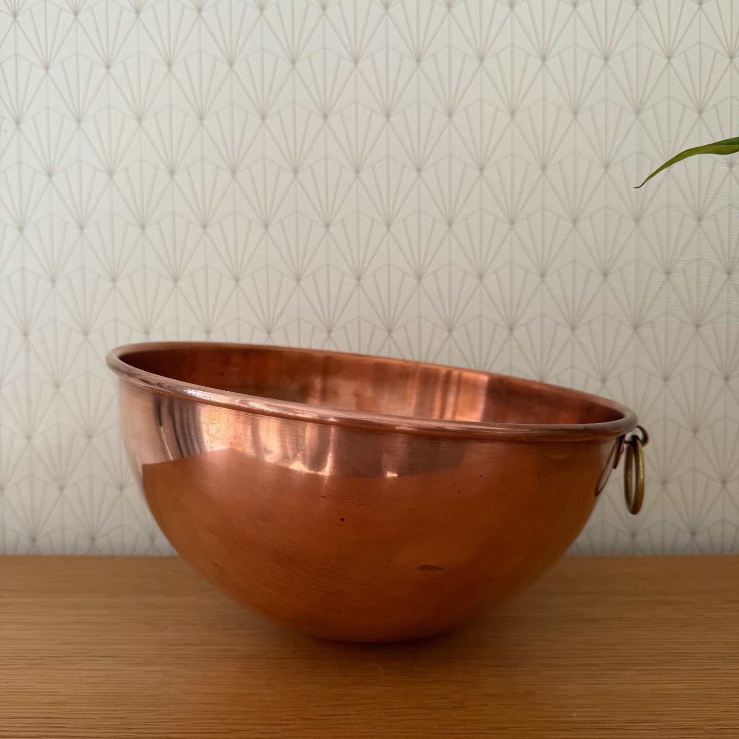 Antique Copper French Mixing Bowl Cul de Poule France VILLEDIEU Chef 1302269 Antique