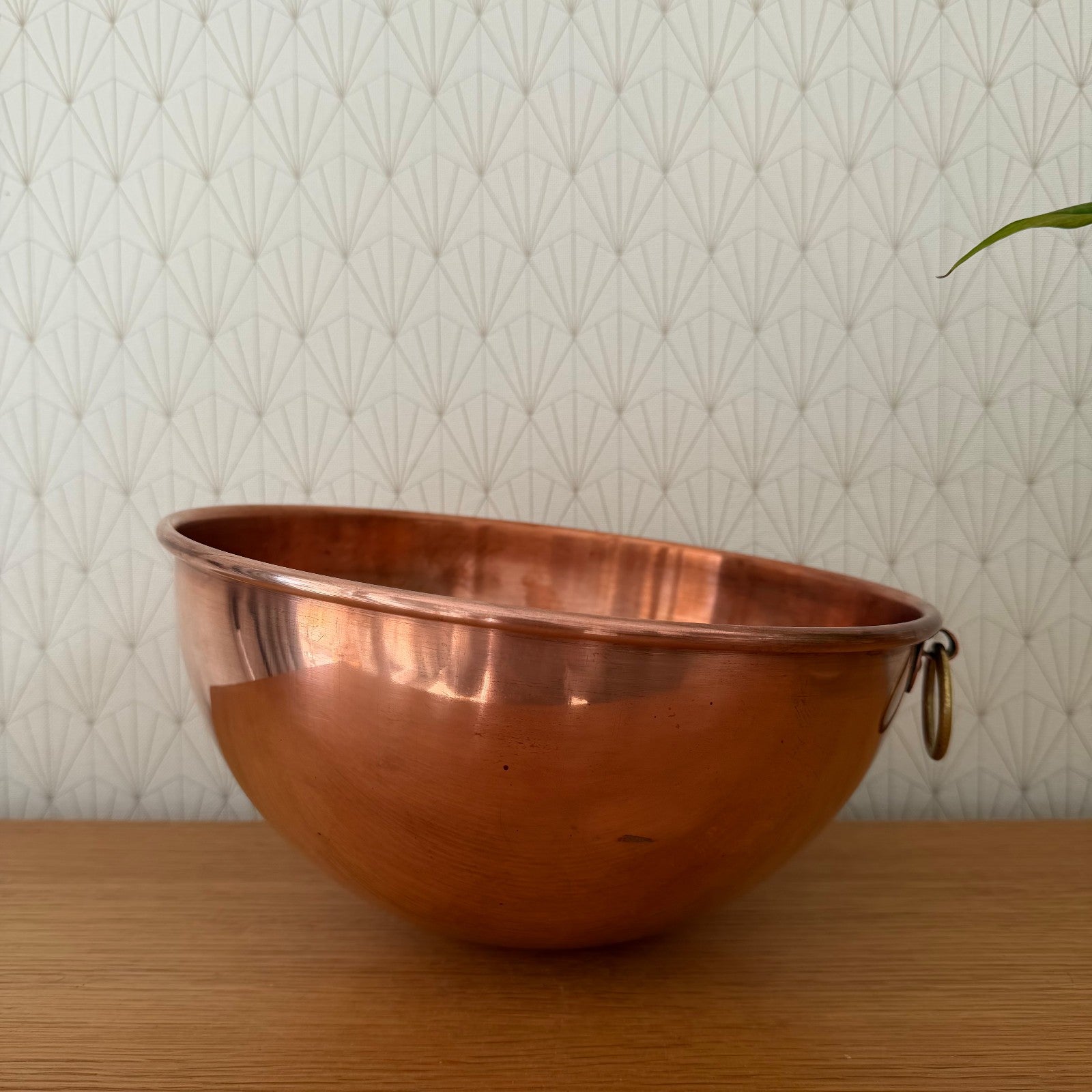Antique Copper French Mixing Bowl Cul de Poule France VILLEDIEU Chef 1302269 Antique