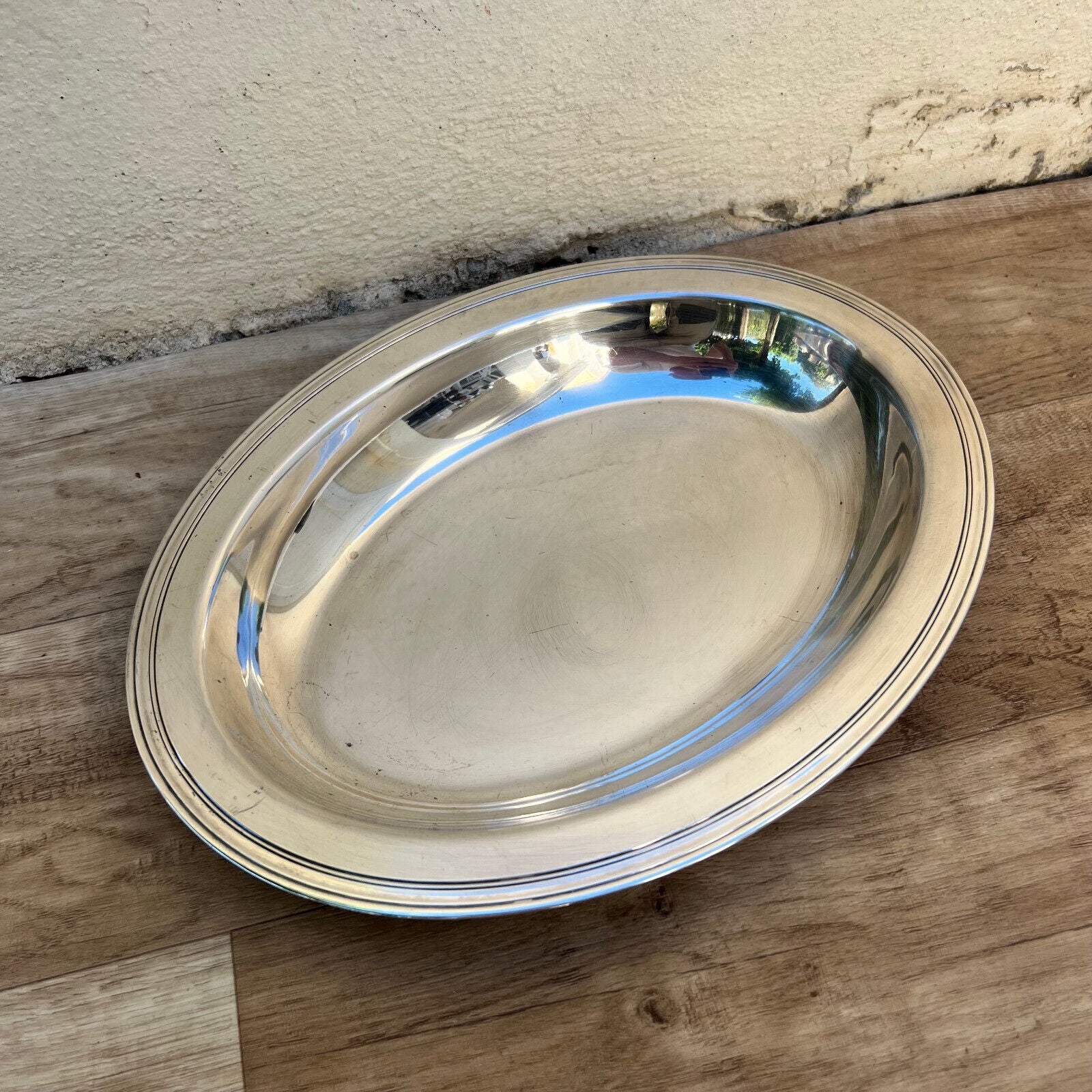 Christofle Vintage silverplate Serving Tray 12" ovale 0610244 - Fleamarketfrance