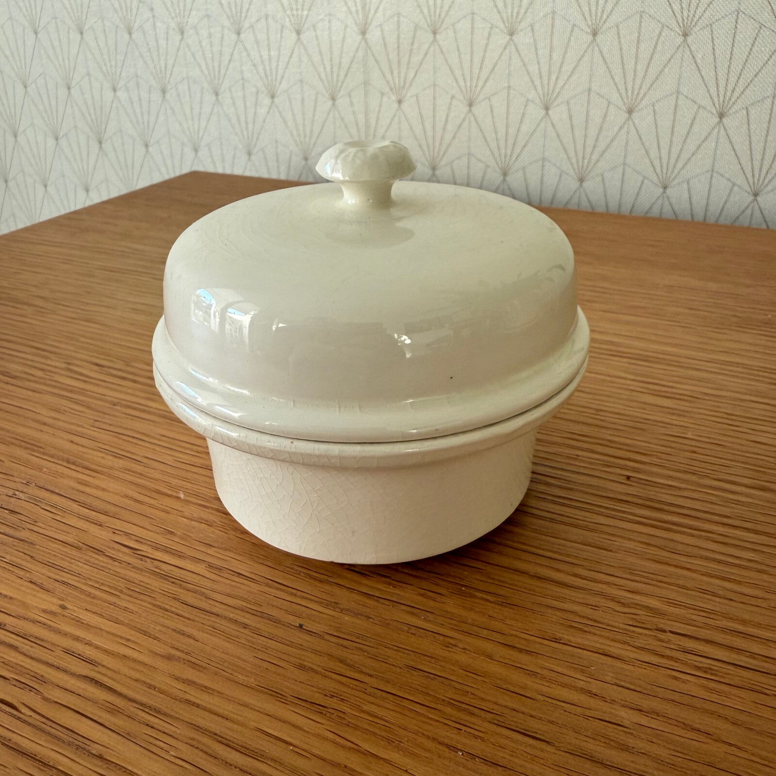 Vintage French Sarreguemines Ceramic Terrine Dish Foie Gras Pot 0112247 Sarreguemines