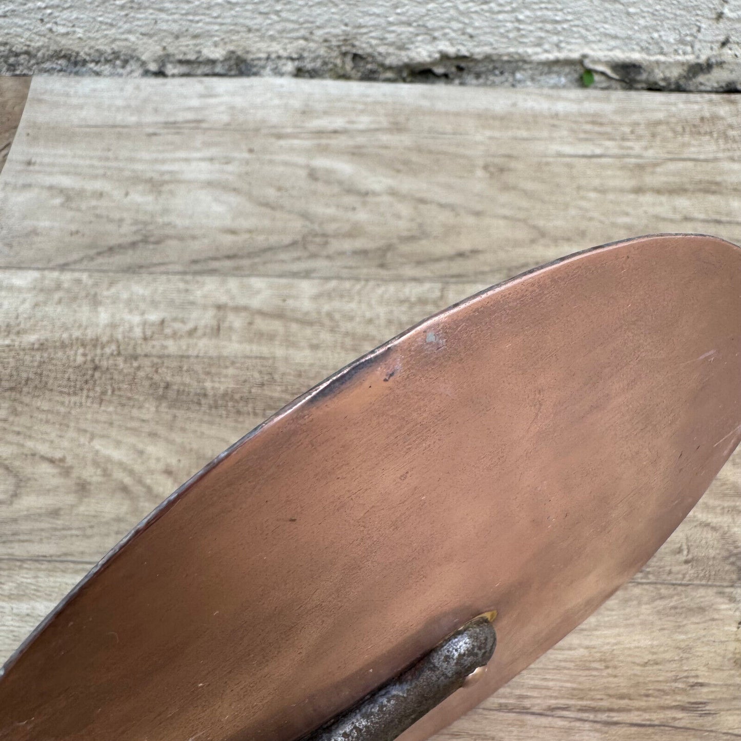 French copper pan lid saucepan cuisine pots cook cast iron 7 1/2" 19092419 - Fleamarketfrance