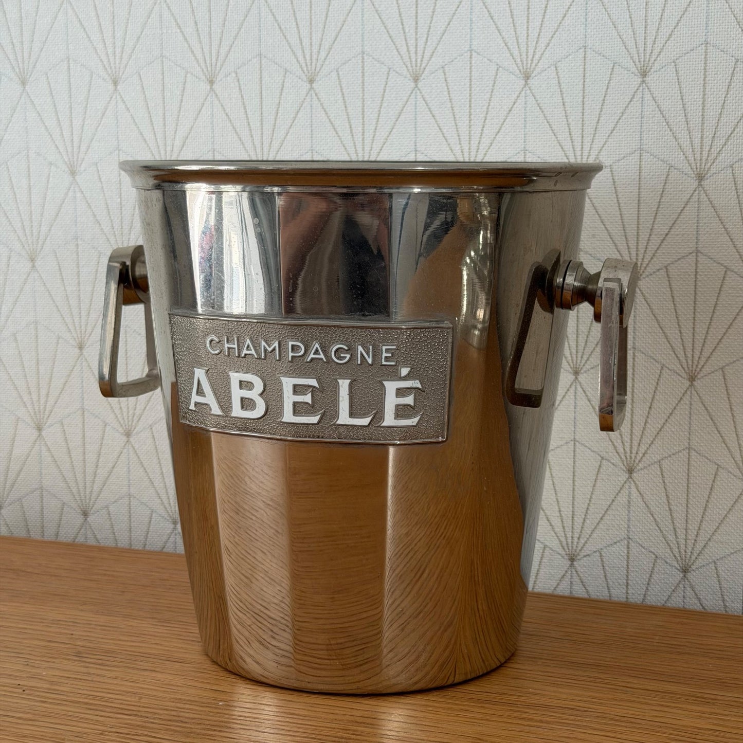 French ABELE Silverplate Ice Bucket Champagne Wine Cooler Vintage 18072612