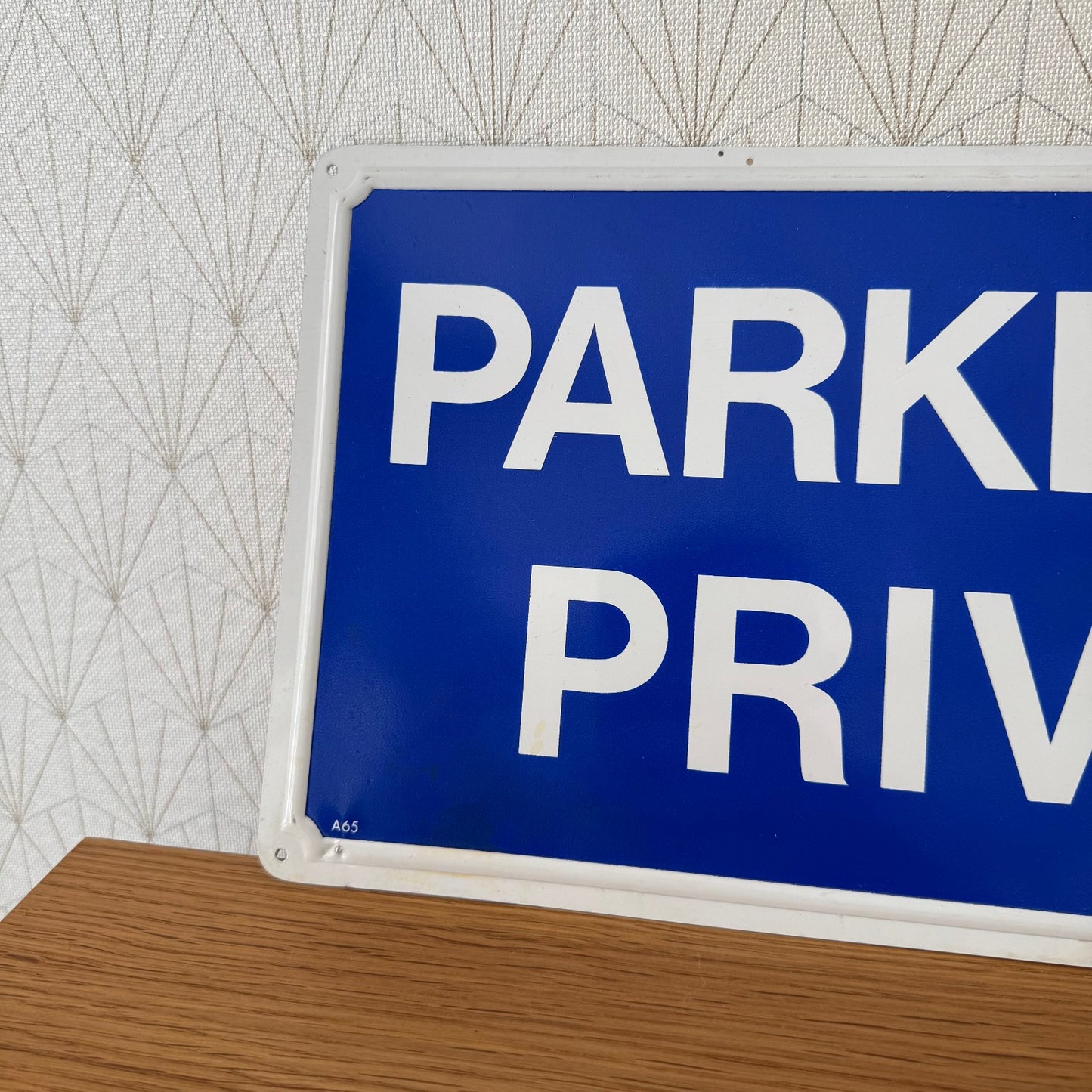 French Parking Sign Blue Enamel PARKING PRIVE Street Plaque 0608256 Fleamarketfrance