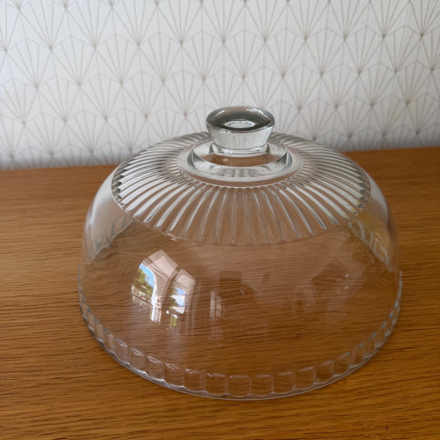 French Glass Cloche Dome Bell Cheese Cover Display Jar Vintage 2805268 Unbranded